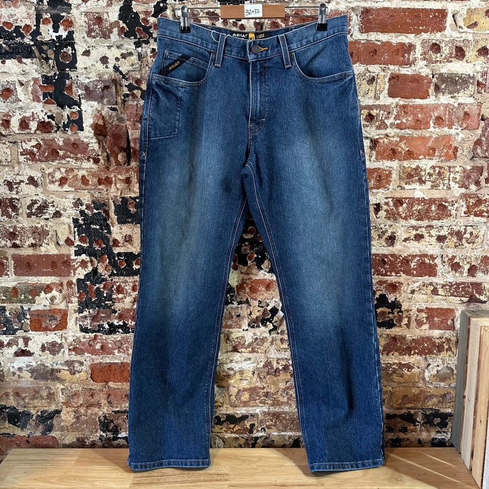 Ariat Rebar M3 Loose Fit Straight Leg Blue Jeans Men's 32x32